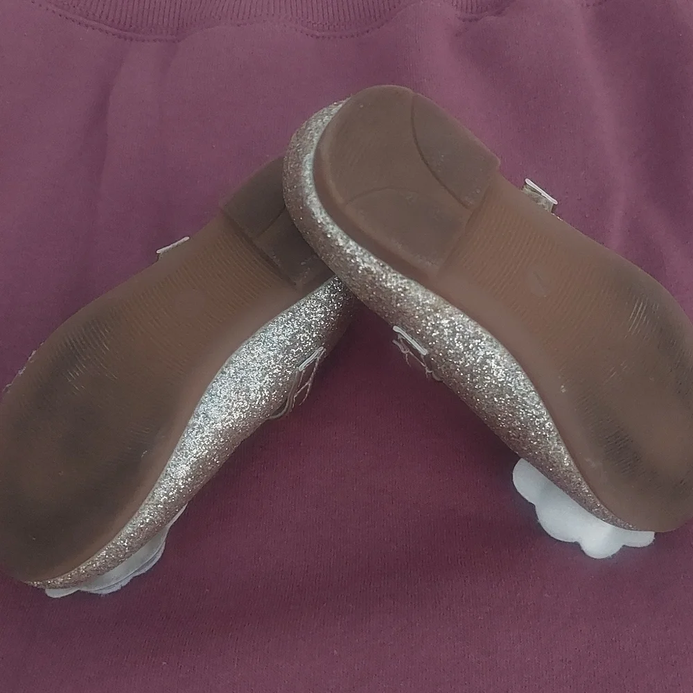 Furdeour Girls Dress shoes Mary Jane glittering 7